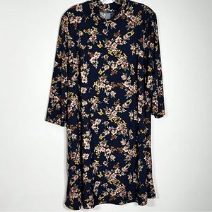 Lily White Floral Navy Dress